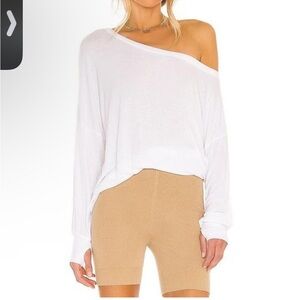 Michael Lauren White Off-Shoulder Top